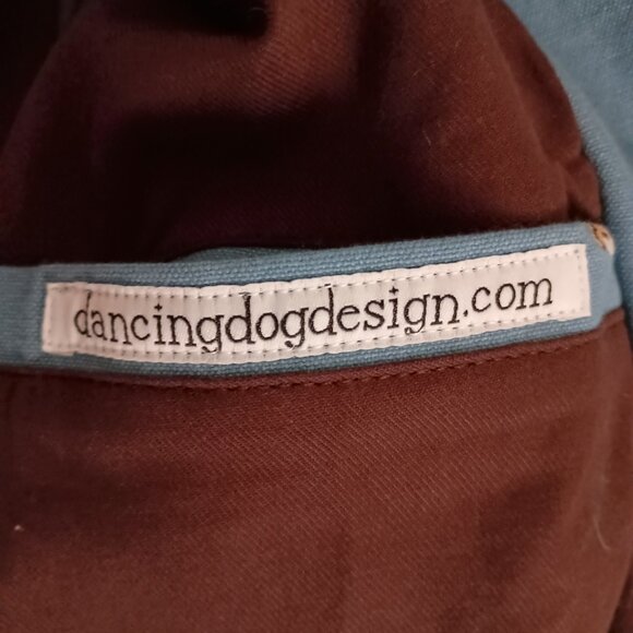 Dancing Dog Designs Blue Barn Coat Brown Corduroy Collar Cuffs Women's S - Picture 8 of 16